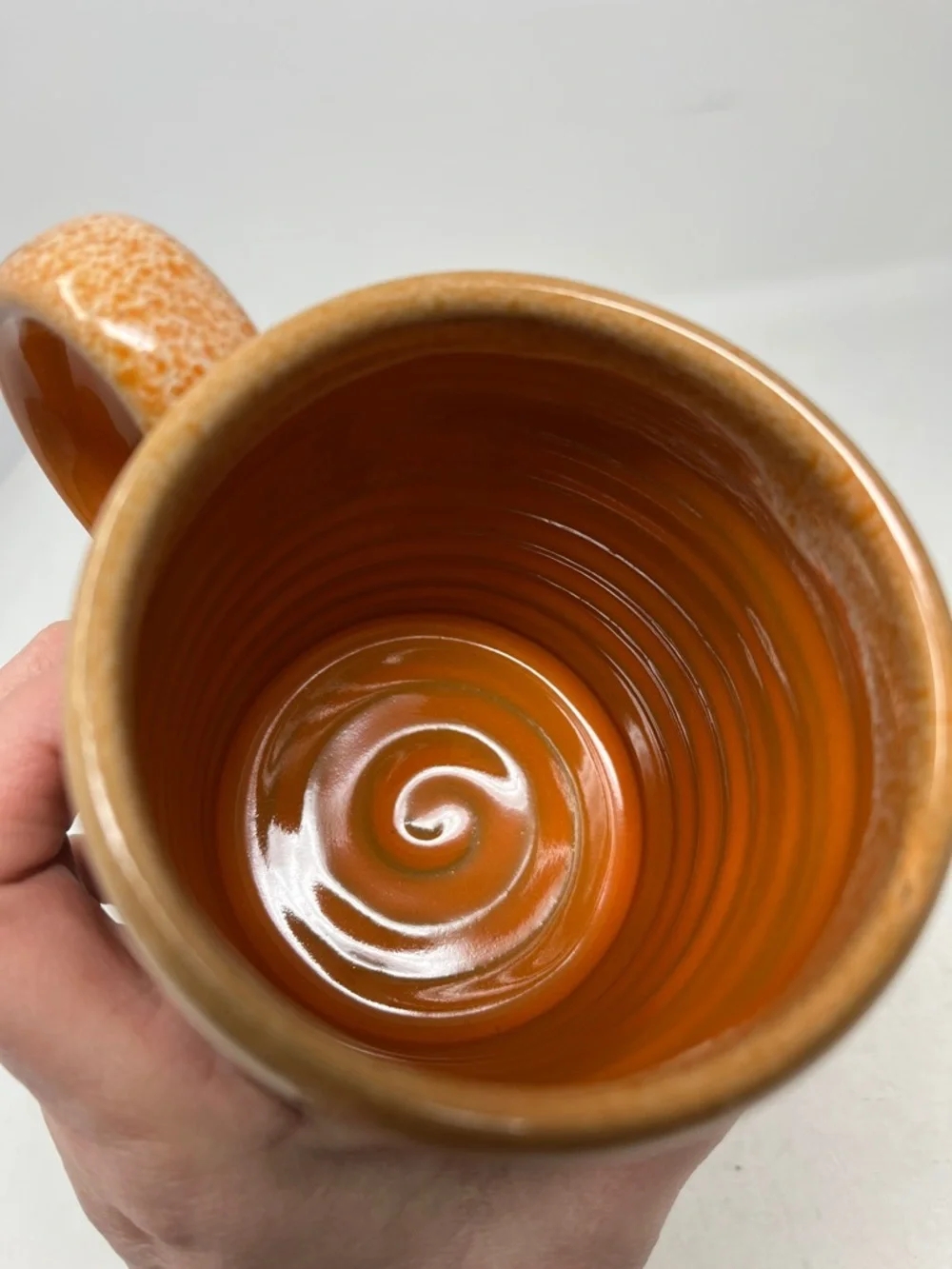 DENEEN POTTERY HANDCRAFTED IN USA ORANGE MUG WHISKEYTOWN CALIFORNIA NEW